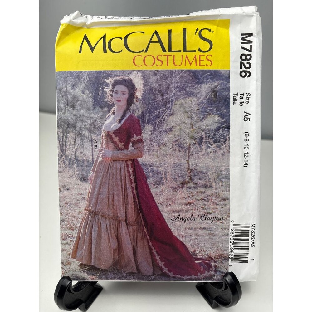McCalls Costumes M7826 Misses Dressmaking Pattern Size 6-8-10-12-14 Regal Elegan